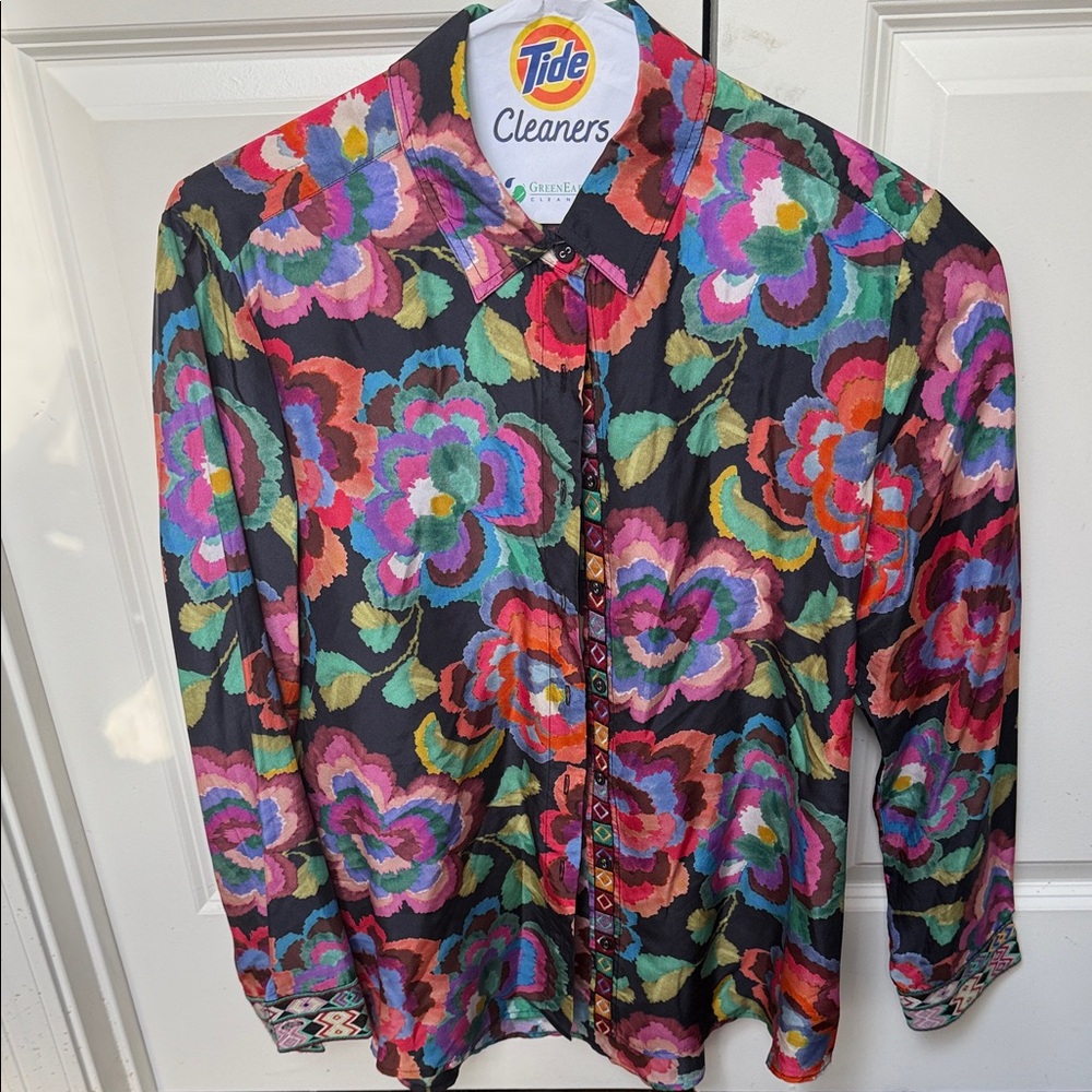 Johnny Was Multicolor Floral Shirt
